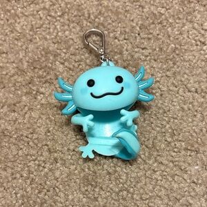 Blue Axolotl Hand Sanitizer Keychain